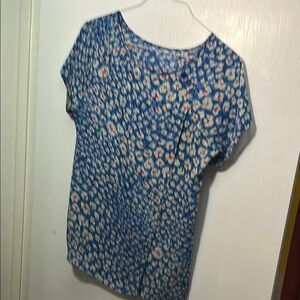 Blue Floral Women's Top